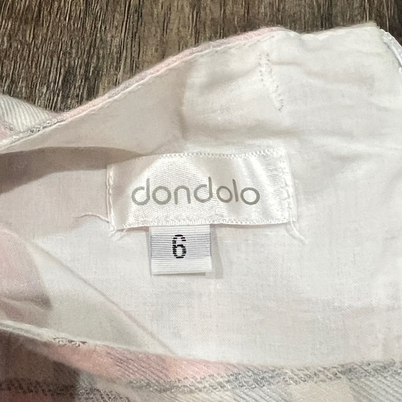 FINAL PRICE DONDOLO LT PINK PLAID DRESS - Picture 2 of 4